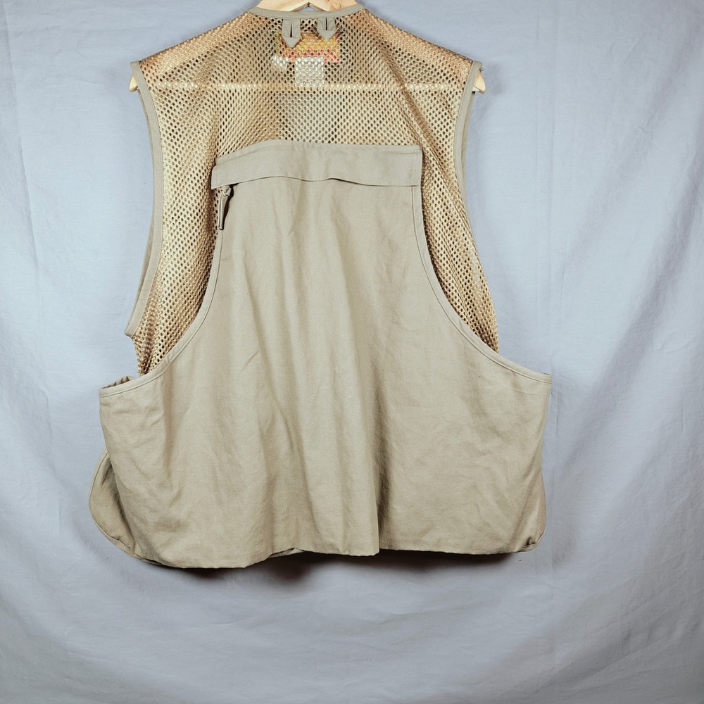 AVD Outdoor Mens Tan Mesh Lined Utility Vest Hunting Fishing Photography large - Picture 6 of 12